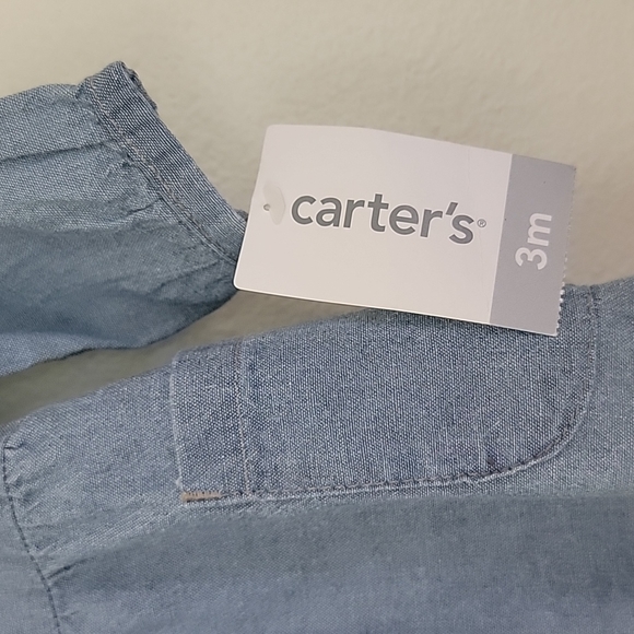 Carter's New 2 Piece Set Cotton Smock Top & Geometric Print Leggings 3 yrs - Picture 4 of 9